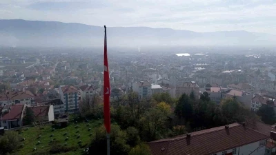 Bolu’yu sis tabakası kapladı
