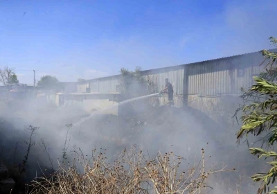 Boya ve mobilya atölyelerine yakın noktada çıkan yangın korkuttu
