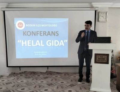 Bozkır&rsquo;da "Helal Gıda" konulu konferans
