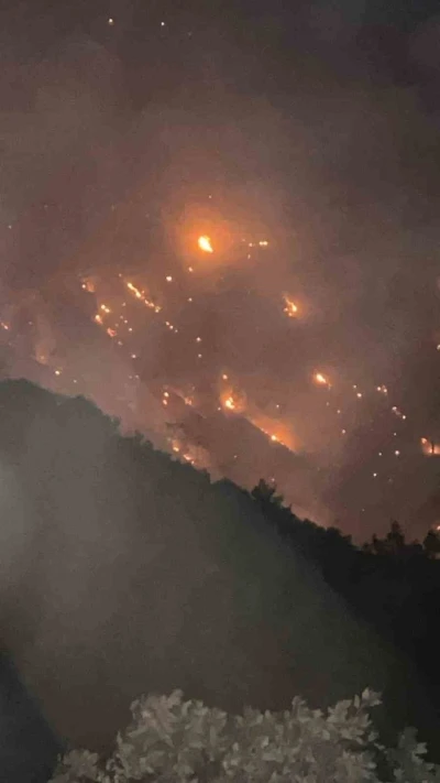 Buldan’da başlayan yangın Aydın’ın bazı mahallerine ulaştı

