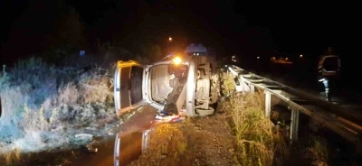 Burdur’da hafif ticari araç devrildi: 1 ölü
