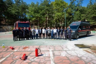 Burfaş tesislerinde yangın tatbikatı