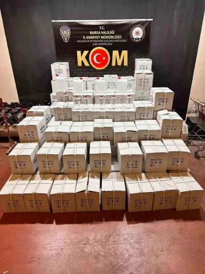 Bursa’da bin 200 litre etil alkol ele geçirildi
