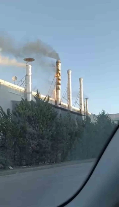 Bursa&rsquo;da fabrika bacasında yangın &ccedil;ıktı
