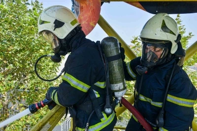 Bursa itfaiyesinden nefes kesen tatbikat
