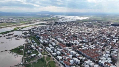 Bursa&rsquo;nın sular altında kalan arazileri b&ouml;yle g&ouml;r&uuml;nt&uuml;lendi
