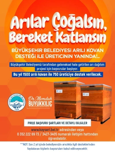 B&uuml;y&uuml;kşehir&rsquo;den &rsquo;Arılar &Ccedil;oğalsın, Bereket Katlansın&rsquo; Projesi
