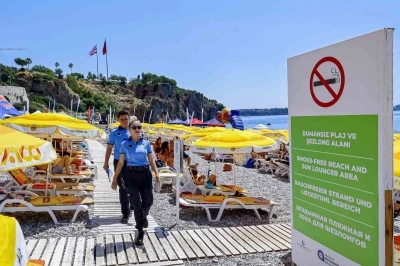 B&uuml;y&uuml;kşehir zabıtasından &rsquo;Dumansız plaj&rsquo; uygulaması denetimi
