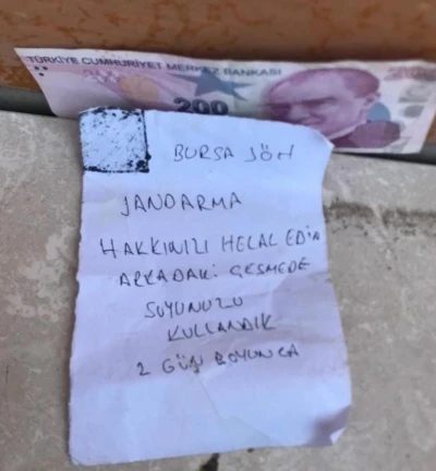 Büyükyenice Köyü’nde duygulandıran not
