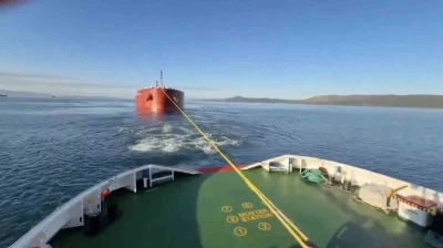 &Ccedil;anakkale Boğazı&rsquo;nda d&ouml;kme y&uuml;k gemisi makine arızası yaptı
