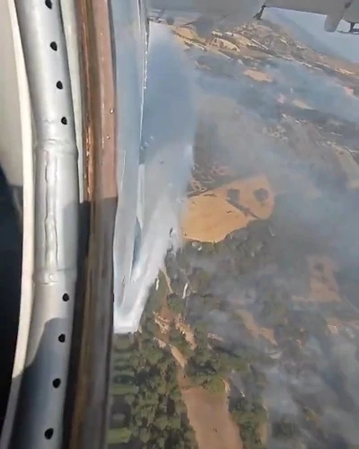 Çanakkale’deki orman yangınına müdahale havadan görüntülendi
