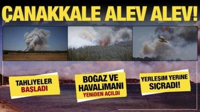Çanakkale ve Edirne'deki yangınlar büyüdü! Alevler hızla yayılıyor