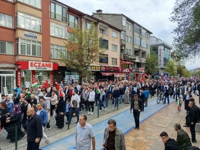 Çaycuma’da &quot;Filistin’e Özgürlük&quot; yürüyüşü düzenlendi

