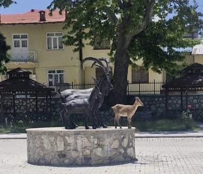 &Ccedil;emişgezek&rsquo;te tebess&uuml;m ettiren an: Ger&ccedil;eği ve heykeli aynı karede
