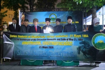 &Ccedil;erkes Soykırımı ve S&uuml;rg&uuml;n&uuml;&rsquo;n&uuml;n 162. yılı unutulmadı
