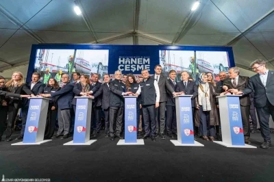 &Ccedil;eşme&rsquo;de kiralık sosyal konut projesi Hanem&rsquo;in temeli atıldı
