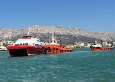 Çeşme-Sakız seferinde gemi kazası
