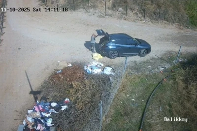 Çevreyi kirletti, kameralardan kaçamadı

