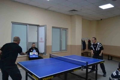 Ceza İnfaz Personeli g&uuml;n&uuml; masa tenisi turnuvasıyla kutlandı
