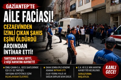 Cezaevinden İzinli &Ccedil;ıkan Şahıs Eşini &Ouml;ld&uuml;rd&uuml;, Ardından İntihar Etti