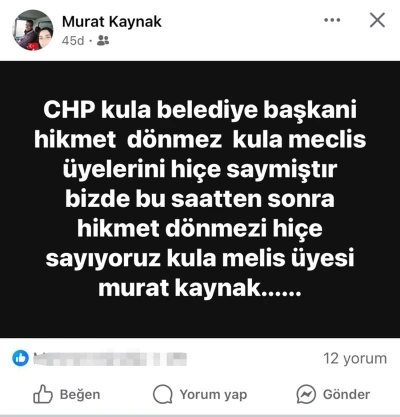 CHP Kula Teşkilatı’nda kriz
