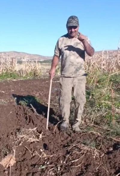 Çiftçiden bahçesini talan eden domuza tebessüm ettiren tepki: &quot;Benden uzak durmadığın müddetçe kalemini kıracağım&quot;
