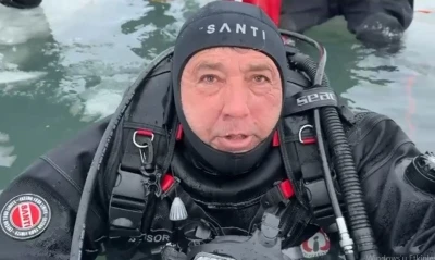 &Ccedil;ıldır G&ouml;l&uuml;&rsquo;nde 6 Şubat depremi anısına dalış yaptılar
