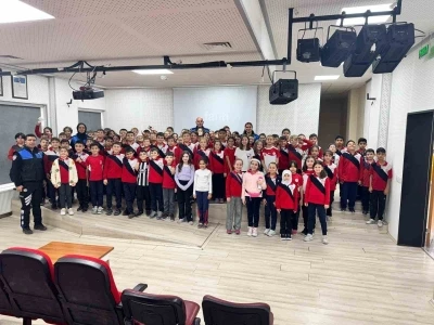 Çocuklara 112 Acil Çağrı hattının etkin kullanımı anlatıldı
