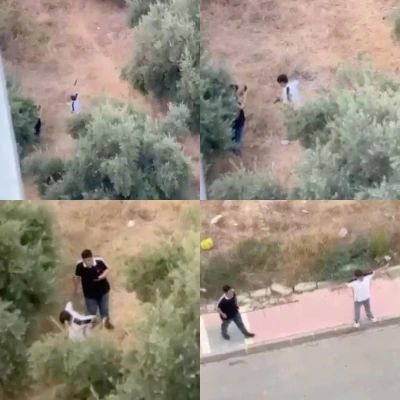 Çocukların tabanca ile tehlikeli oyunu kamerada
