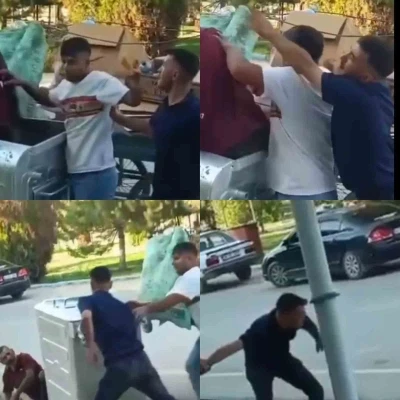 Çöpten atık toplayan şahıs darbedildi: O anlar kamerada
