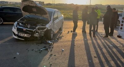 &Ccedil;orlu&rsquo;da zincirleme kaza: 1 yaralı

