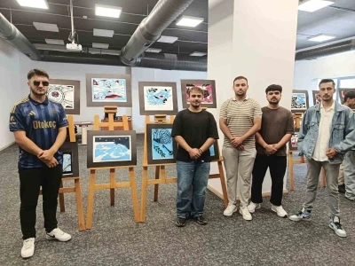 &Ccedil;orum&rsquo;da &ouml;ğrencilerin eserleri sanatseverlerle buluştu
