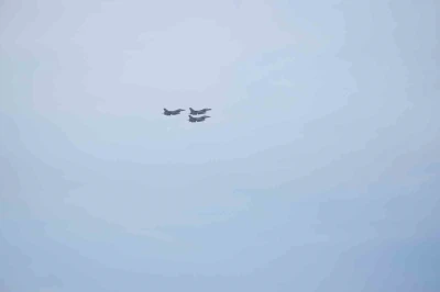 Çorum’da prova uçuşu yapan savaş uçakları nefes kesti
