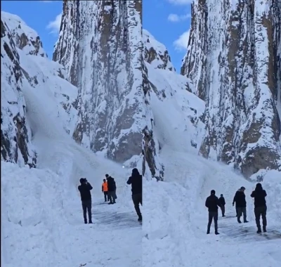&Ccedil;ukurca yolunda inen &ccedil;ığ g&ouml;r&uuml;nt&uuml;lendi
