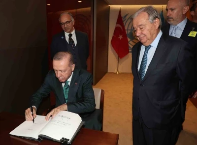 Cumhurbaşkanı Erdoğan, BM Genel Sekreteri Guterres ile görüştü
