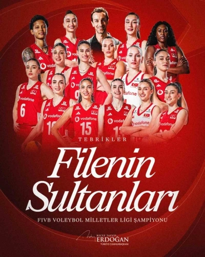 Cumhurbaşkanı Erdoğan&rsquo;dan &rsquo;Filenin Sultanları&rsquo;na tebrik
