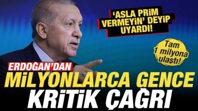 Cumhurbaşkanı Erdoğan'dan milyonlarca gence &ccedil;ağrı! 'Asla prim vermeyin' deyip uyardı