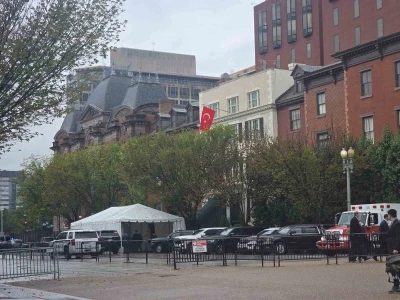 Cumhurbaşkanı Erdoğan’ın konakladığı Blair House’a Türk bayrağı çekildi
