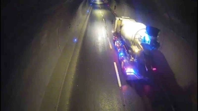 Cumhurbaşkanı Erdoğan’ın Rize’de konvoyunun geçeceği tünelde trafik polisleri olası kazayı önledi
