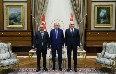 Cumhurbaşkanı Erdoğan, Kırgızistan Meclis Başkanı Turgunbek uulu&rsquo;yu kabul etti
