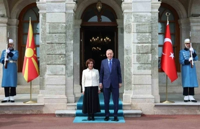 Cumhurbaşkanı Erdoğan, Kuzey Makedonya Cumhurbaşkanı Davkova ile g&ouml;r&uuml;şt&uuml;
