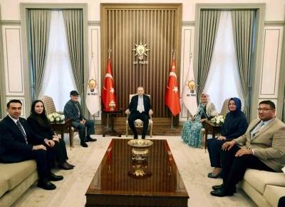 Cumhurbaşkanı Erdoğan, Mersinli şehit ailesini kabul etti
