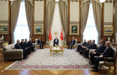 Cumhurbaşkanı Erdoğan, &Ouml;zbekistan heyetini kabul etti
