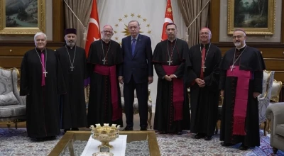Cumhurbaşkanı Erdoğan, T&uuml;rkiye Katolik Episkoposlar heyetini kabul etti
