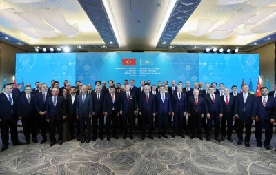 Cumhurbaşkanı Erdoğan T&uuml;rkiye-Kazakistan İş Forumu kapanışında konuştu:"Hazar Ge&ccedil;işli Orta Koridor&rsquo;un ihyası i&ccedil;in &ccedil;alışıyoruz"
