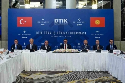 Cumhurbaşkanı Yardımcısı Yılmaz, Kırgızistan’da Türk iş insanlarıyla buluştu
