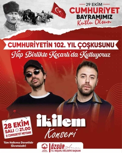 Cumhuriyet’in 102. yılı Koçarlı’da coşkuyla kutlanacak
