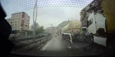 D-100&rsquo;deki korkun&ccedil; kaza kamerada
