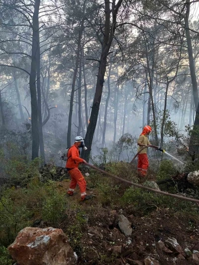 Dat&ccedil;a MAG AME ekipleri G&ouml;cek&rsquo;teki orman yangınına destek verdi
