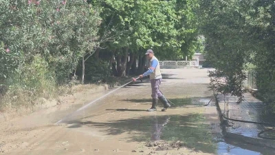 Davutlar&rsquo;ın sokaklarında bayram temizliği
